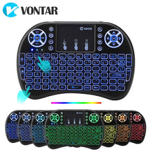 Load image into Gallery viewer, VONTAR i8 Wireless Keyboard Russian English Hebrew Version i8+ 2.4GHz  Air Mouse Touchpad Handheld for Android TV BOX  Mini PC