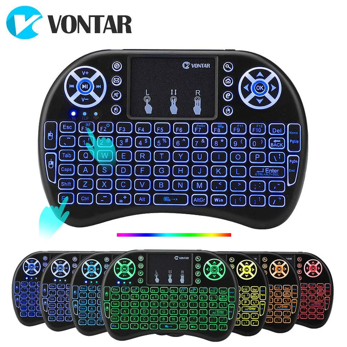 VONTAR i8 Wireless Keyboard Russian English Hebrew Version i8+ 2.4GHz  Air Mouse Touchpad Handheld for Android TV BOX  Mini PC