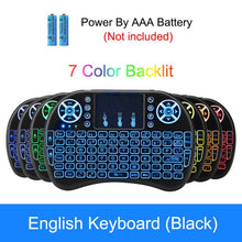Load image into Gallery viewer, VONTAR i8 Wireless Keyboard Russian English Hebrew Version i8+ 2.4GHz  Air Mouse Touchpad Handheld for Android TV BOX  Mini PC