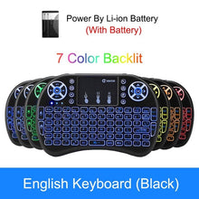 Load image into Gallery viewer, VONTAR i8 Wireless Keyboard Russian English Hebrew Version i8+ 2.4GHz  Air Mouse Touchpad Handheld for Android TV BOX  Mini PC